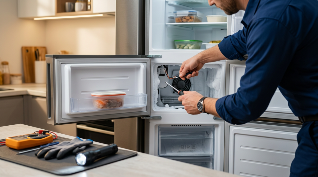 تكون الثلج في الفريزر النوفروست